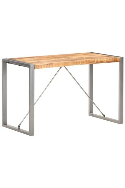 vidaxl Masă de bucătărie, 120 x 60 x 75 cm, lemn masiv de mango, nefinisat