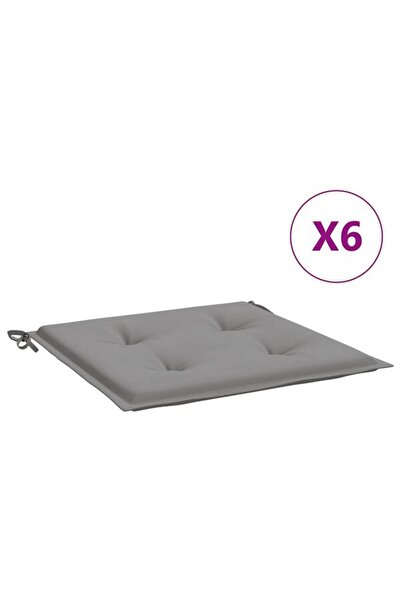 vidaxl Perne pentru scaune de grădină 6 bucăți. țesătură Oxford gri, 40 x 40 ...