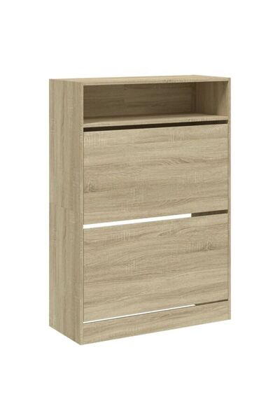 vidaxl Pantofar cu 2 sertare rabatabile, stejar Sonoma, 80 x 34 x 116 cm