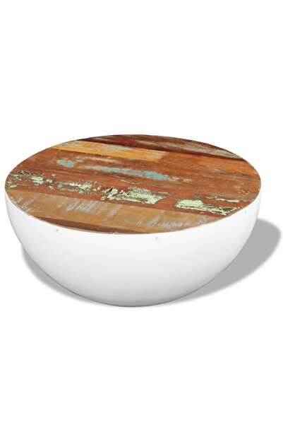 vidaxl Măsuță de cafea în formă de bol 60x60x30 cm lemn masiv reciclat