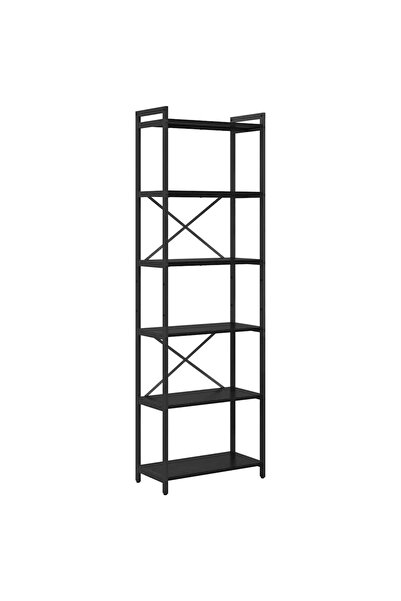vidaxl Raft pentru cărți Stejar Negru 40 x 30 x 85 cm Lemn compozit