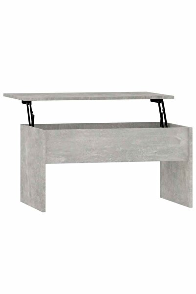 vidaxl Măsuță de cafea, gri beton, 80x50,5x41,5 cm, lemn prelucrat