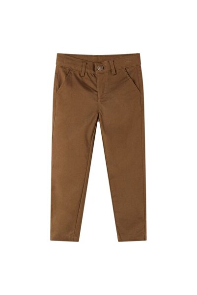 vidaxl Pantaloni copii, cognac, 104