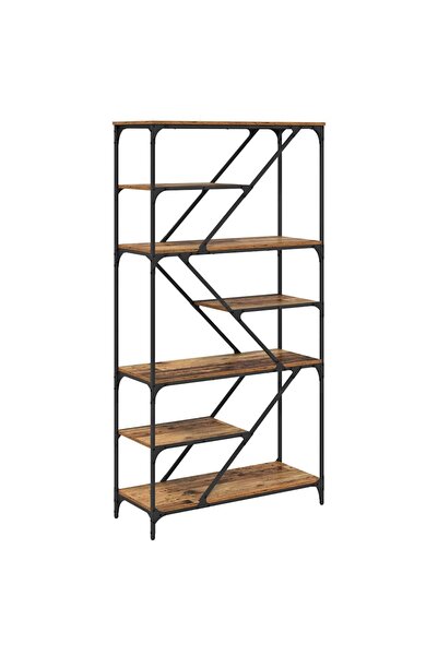 vidaxl Raft pentru cărți Lemn Vechi 91 x 36 x 176 cm Lemn compozit