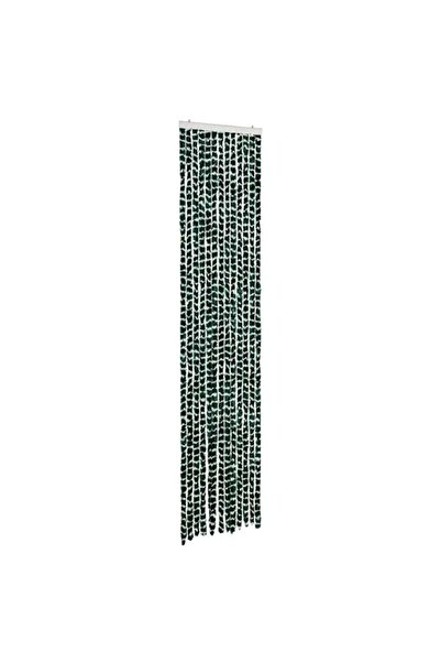 vidaxl Perdea anti-insecte, verde și alb, 56 x 185 cm, șenilă