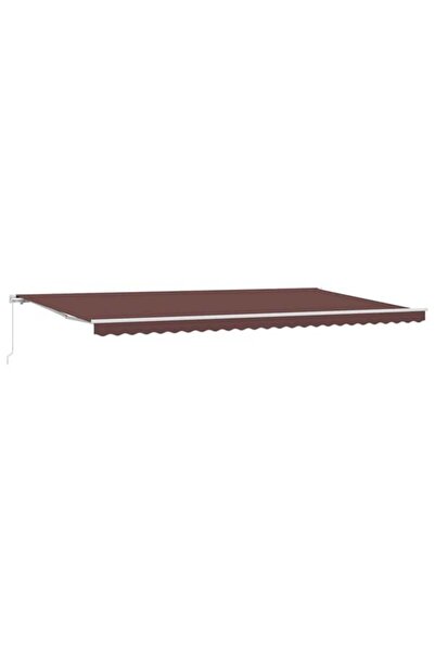 vidaxl Copertină retractabilă manuală, Maro, 500 x 300 cm