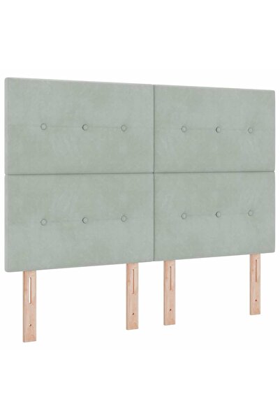 vidaxl Tăblie cap Gri deschis 144 cm Catifea