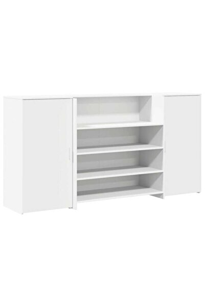 vidaxl Birou de recepție, alb, 200 x 50 x 103,5 cm, lemn laminat