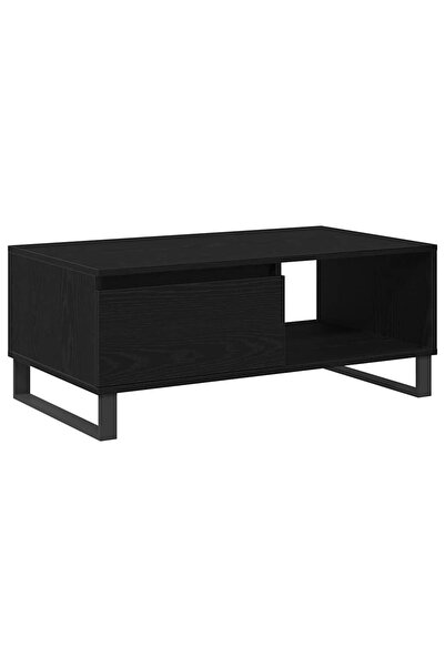 vidaxl Masă de cafea Stejar Negru 90 x 50 x 36,5 cm Lemn compozit