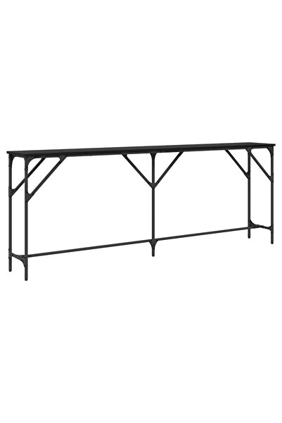vidaxl Masă de consolă Stejar negru 200 x 29 x 75 cm