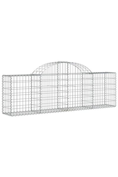vidaxl Coș gabion arcuit 200 x 30 x 60/80 cm din fier zincat