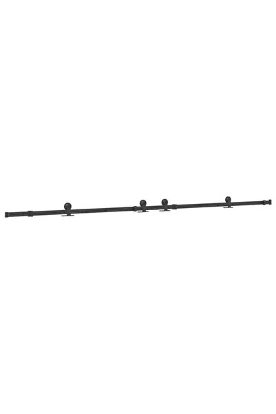 vidaxl Set de feronerie pentru ușă glisantă, Negru, 305 cm, Oțel