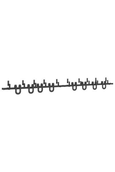 vidaxl Set de feronerie pentru ușă glisantă, negru, 366 cm, oțel