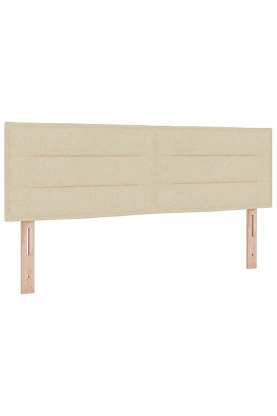 vidaxl Tăblie cap Crem 144 cm țesătură