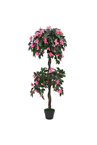 vidaxl Plantă artificială de rododendron cu ghiveci, 155 cm, verde și roz