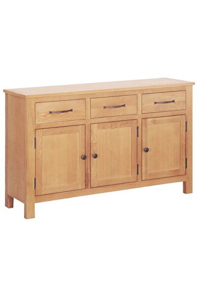 vidaxl Comodă maro 112 x 33.5 x 70 cm Lemn masiv de stejar