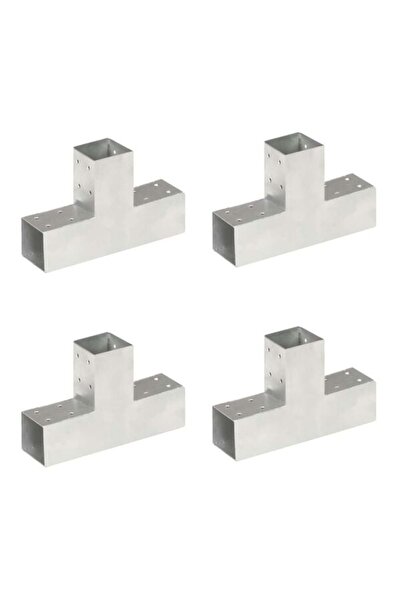 vidaxl Conectori de grindă, tip T, 4 bucăți, 71 x 71 mm, Metal galvanizat