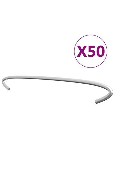 vidaxl Cârlige pentru gabioane, 50 buc., Oțel galvanizat, 40 cm