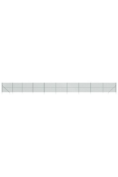 vidaxl Gard din plasă de sârmă cu țăruși de fixare, verde, 1,4 x 25 m