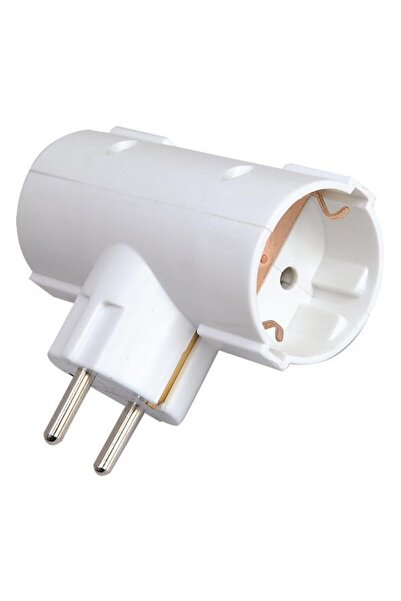 EUROLAMP SCHUKO Προσαρμογέας Τ με προστασία επαφών 147-10004