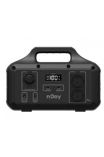 nJoy Stație de alimentare portabilă Power Base 600 de 600W cu MPPT solar și U...