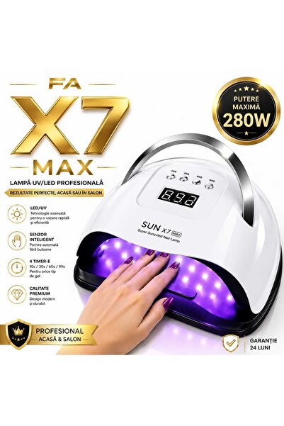 Sun X7 Plus Lampă Unghii Profesională UV/LED SUN X7 MAX, Putere 280W