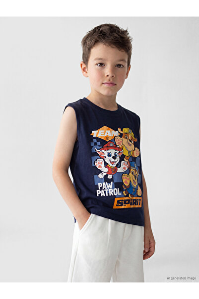 LC Waikiki Peak New Season Crew Neck Paw Patrol Printed Boys' Undershirt