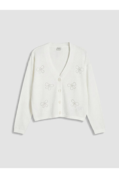 LC Waikiki Quality Pieces from Çelebi Store: Girls' Knitwear Cardigan with Bo...