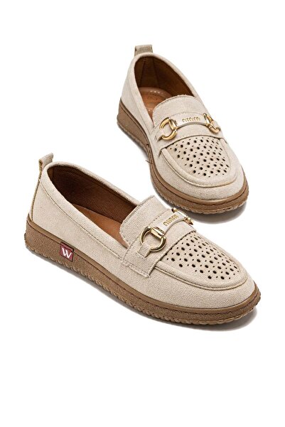 lady classy Women's Suede Casual Comfortable Orthopedic Sole Shoes with Gold ...