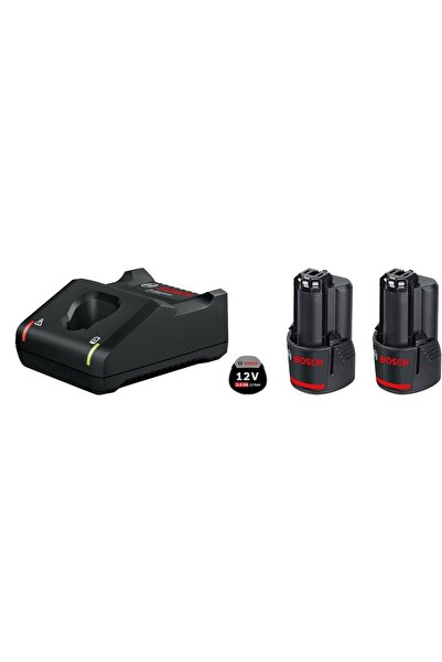 Bosch GBA 12V 2x2.0 Ah + GAL 12V-40 Yedek Akü