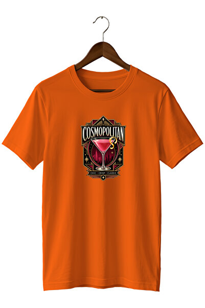 remonz Μπλουζάκι Unisex με στάμπα Cosmopolitan Cocktail, κανονική εφαρμογή, μ...