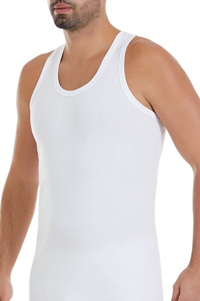 YILDIZ Ribana Sportsman Men's Undershirt White 100% Cotton 3-Pack