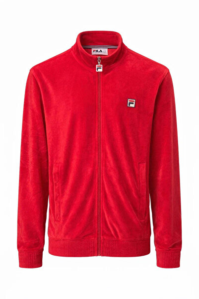 FILA Men's O-Fit Velour Jacket 'Red'