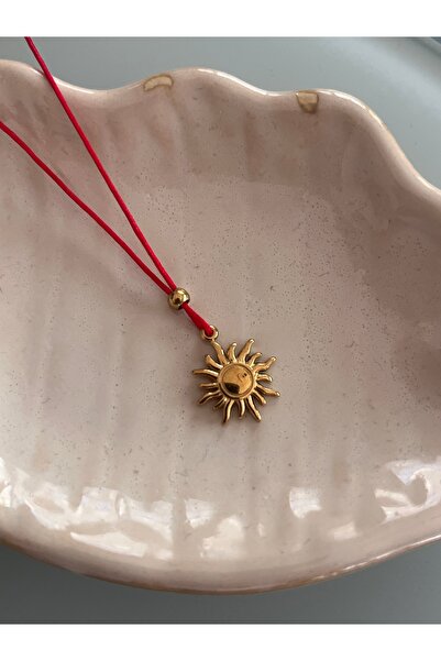 Hoop jewelery Steel Red Rope Sun Pendant