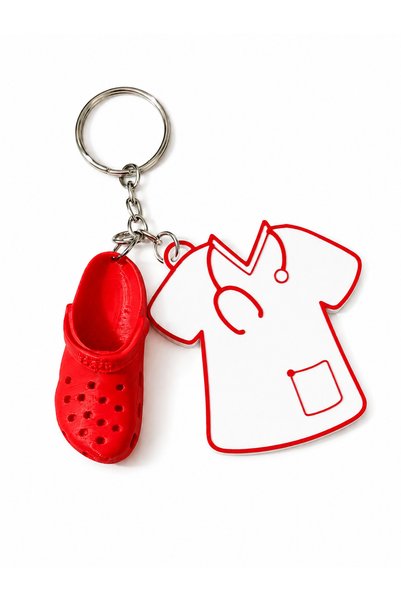 ARPAT NEXT 2-Piece Bag Charm and Keychain. Apron and Slippers