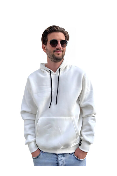 diğer1234 Unisex Φούτερ Με Κουκούλα Άσπρο — xl