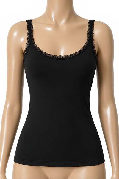 YILDIZ Lycra Lace Women's Undershirt Black 3-Pack