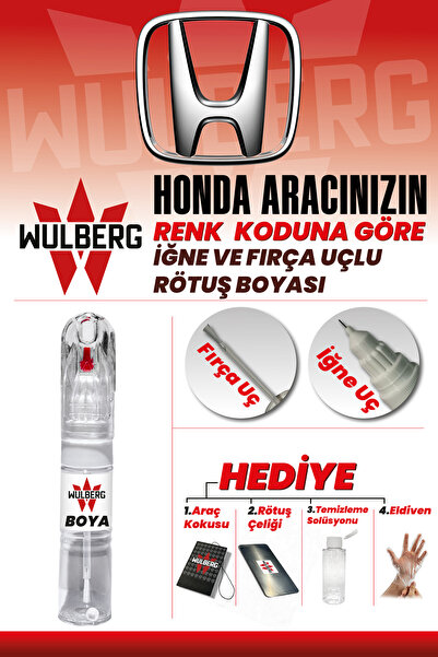 Wulberg HONDA Boya Koduna Göre Rötuş Boyası 25 ml İğne & Fırça Uçlu Kalıcı Çi...