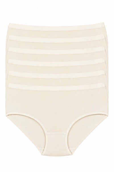 YILDIZ Bamboo Belted Bato Women's High Waist Panties Ecru 6-Pack