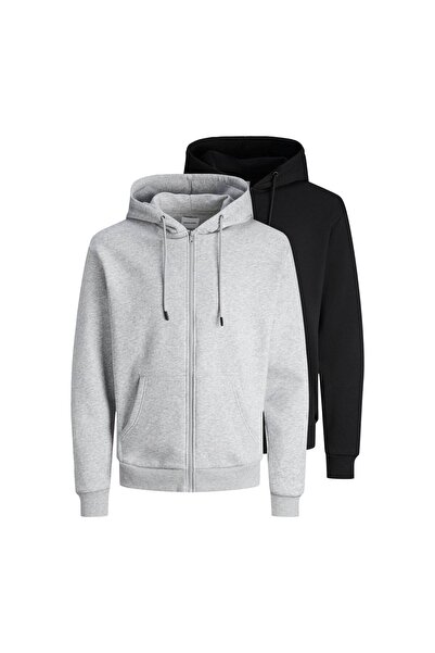 Jack & Jones JACK&JONES Herren Sweatjacken, 2er Pack - JJEBRADLEY SWEAT ZIP H...