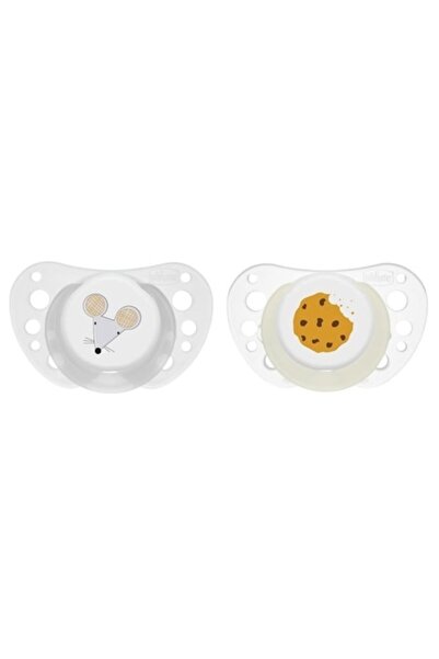 Chicco Set de 2 suzete PhysioForma Air, din silicon, 6-36 luni, Alb