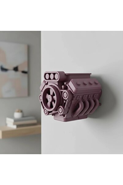 OEM Decorațiune de Perete Design Motor Industrial Imprimată 3D - Purple red c...
