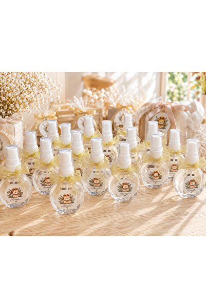 Zen Ahşap Tasarım Bebek Hediyelik Kolonya / Bebek Mevlüdü / Baby Shower Kokul...