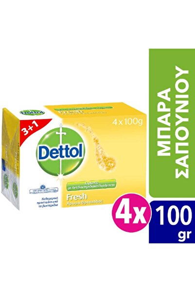 Dettol Σαπούνι Φρέσκο 3+1 Δώρο 4Χ100γρ