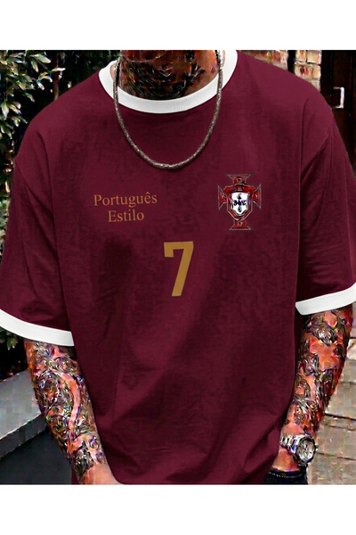 COHERENT Unisex Men/Women Portugal Custom Printed Oversize Cotton T-Shirt