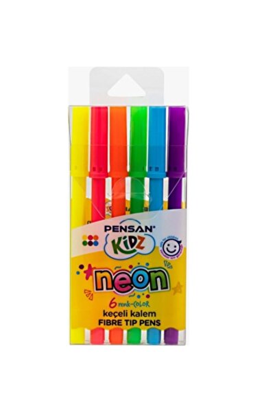 Pensan Felt-Tip Pen Neon 6 Pieces - 2 Packs