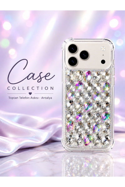 Case collection İPhone 17 Promax Taşlı Telefon Kılıfı El Yapımı Kristal Işılt...