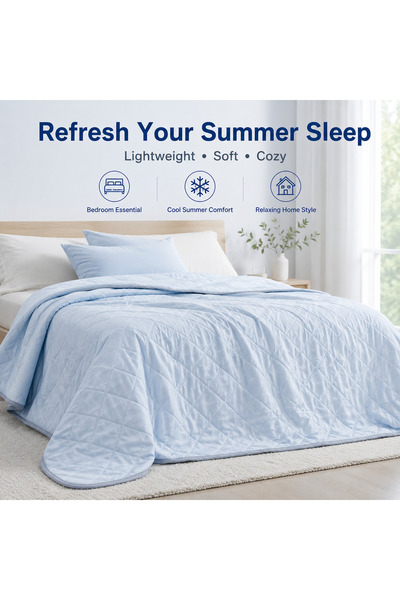 Bleco Summer-specific thin quilts are machine-washable, breathable, easy to c...