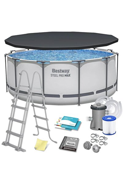 BESTWAY Piscina Supraterana cu Cadru Metalic Bestway, Rotunda, 366x122 cm, 10...