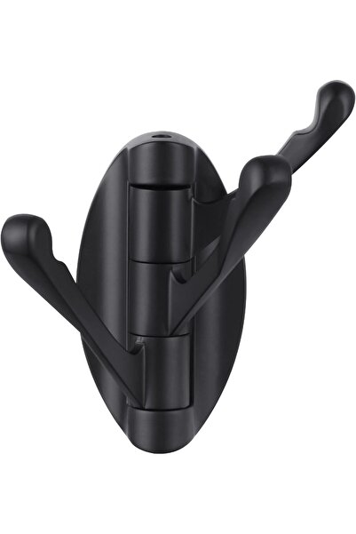 Arabest Matte Black Swivel Towel Hook, Solid Metal Robe Coat Hook with 3 Swiv...